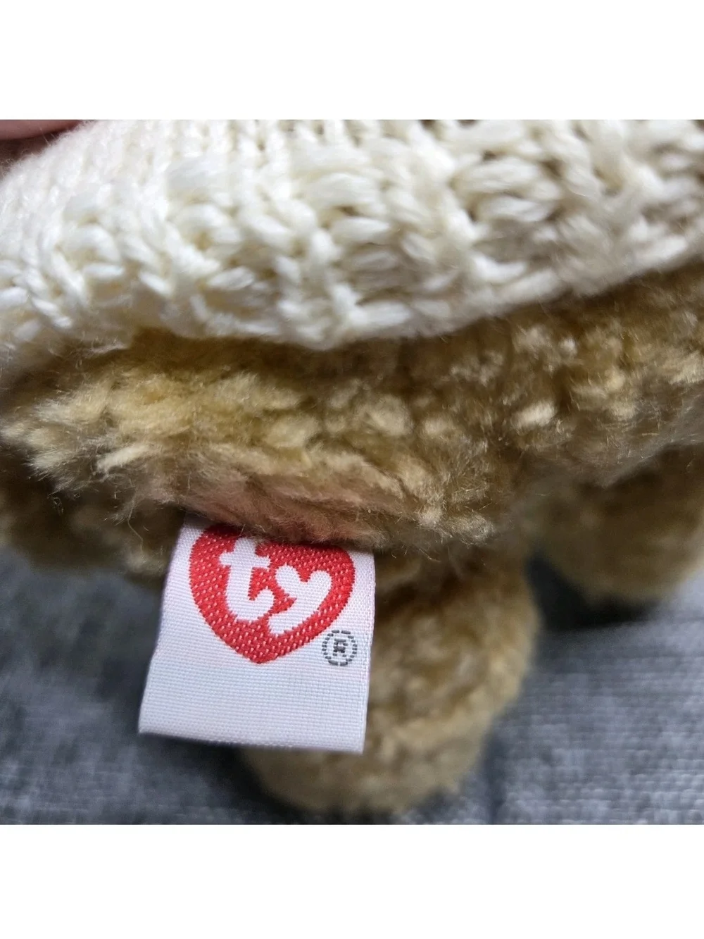 Vintage TY Baby Curly Teddy Bear Plush Brown 1992 Collectible w/ Tags 90s